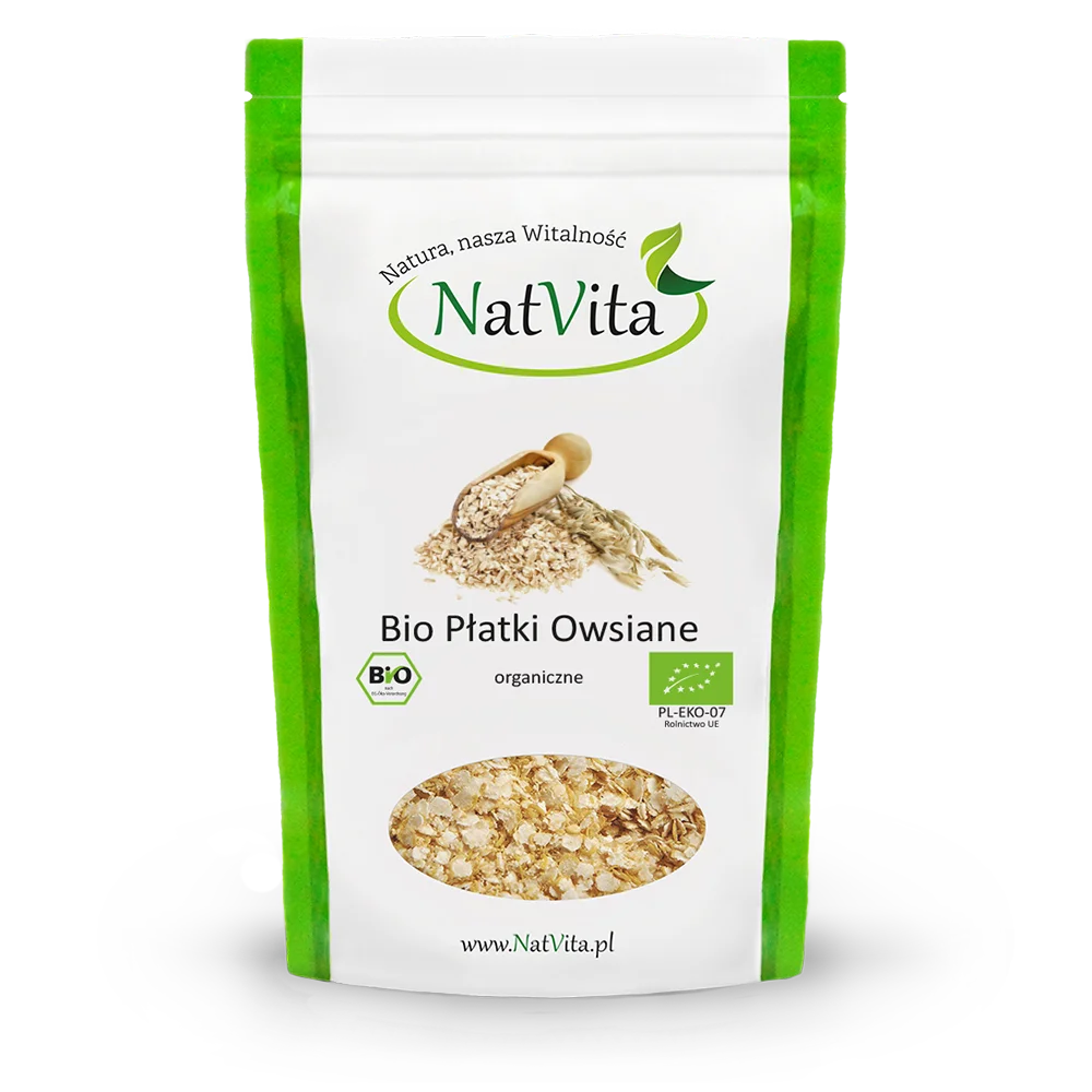 Płatki owsiane bio organiczne 250g