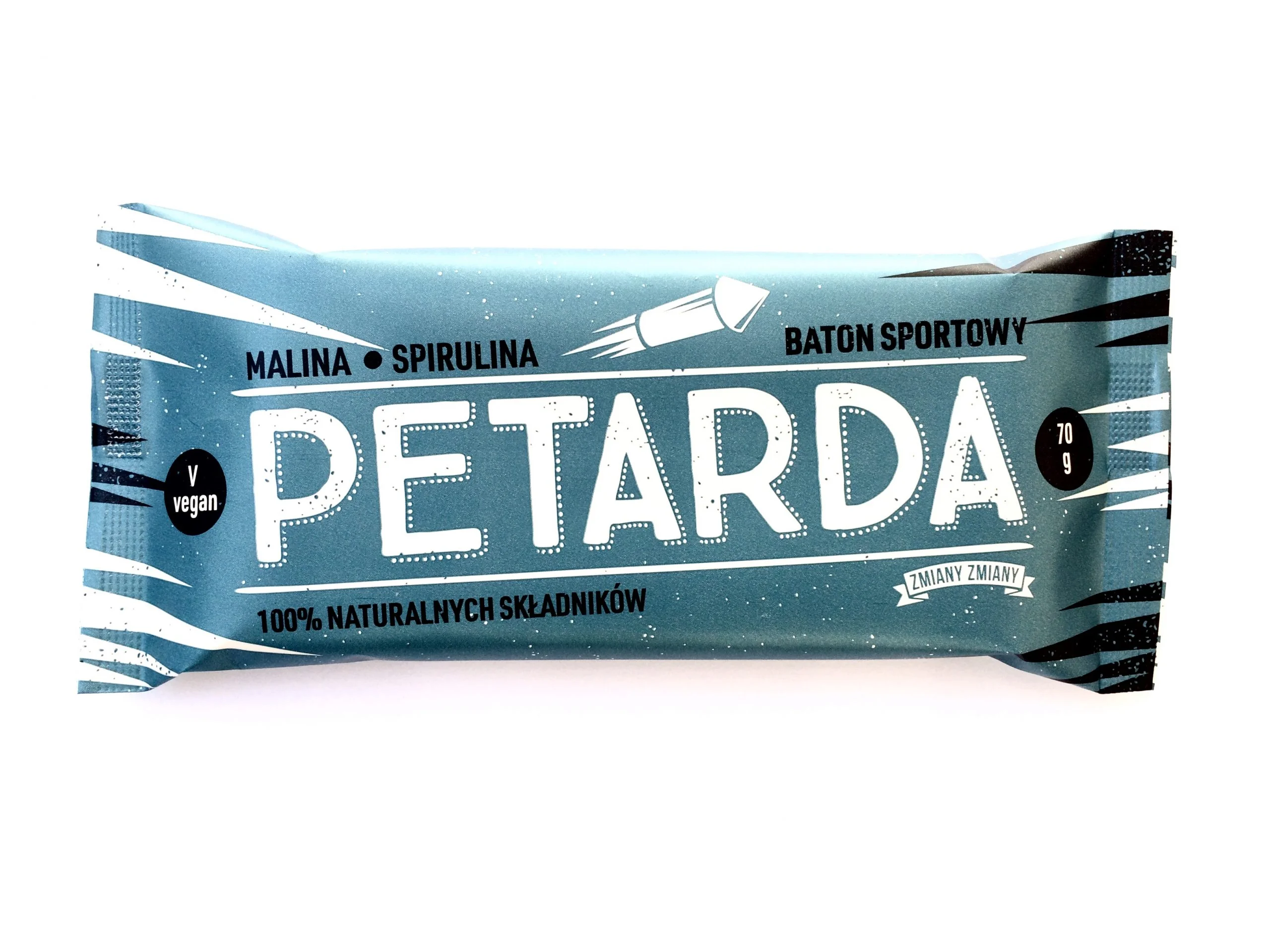 Baton PETARDA - malina i spirulina - 70g 
